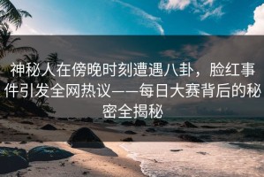 神秘人在傍晚时刻遭遇八卦，脸红事件引发全网热议——每日大赛背后的秘密全揭秘