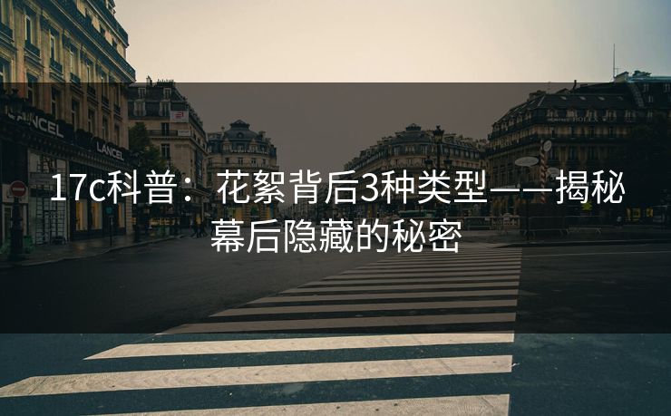 17c科普:花絮背后3种类型——揭秘幕后隐藏的秘密 17c科普:花絮背后3种类型——揭秘幕后隐藏的秘密